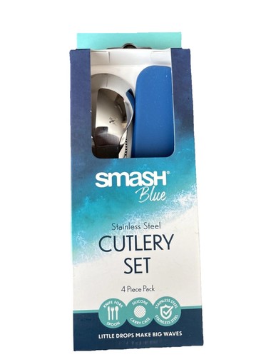 Smashed blue stainless steel - stainless,
